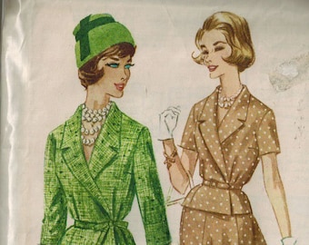 McCall's 5862 Bust 16 Bust 32"  Two-Piece Dress Pattern 1960s Outfit UNCUT