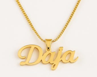 Personalized Cursive Name Necklace, Sterling Silver or Gold Plated