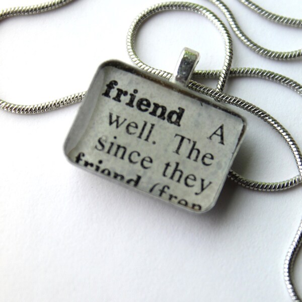 Book Page Necklace Etsy