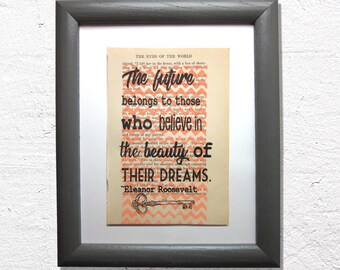 Believe in your dreams word art, The future belongs to those who believe in the beauty of their dreams, motivation, inspiration quote