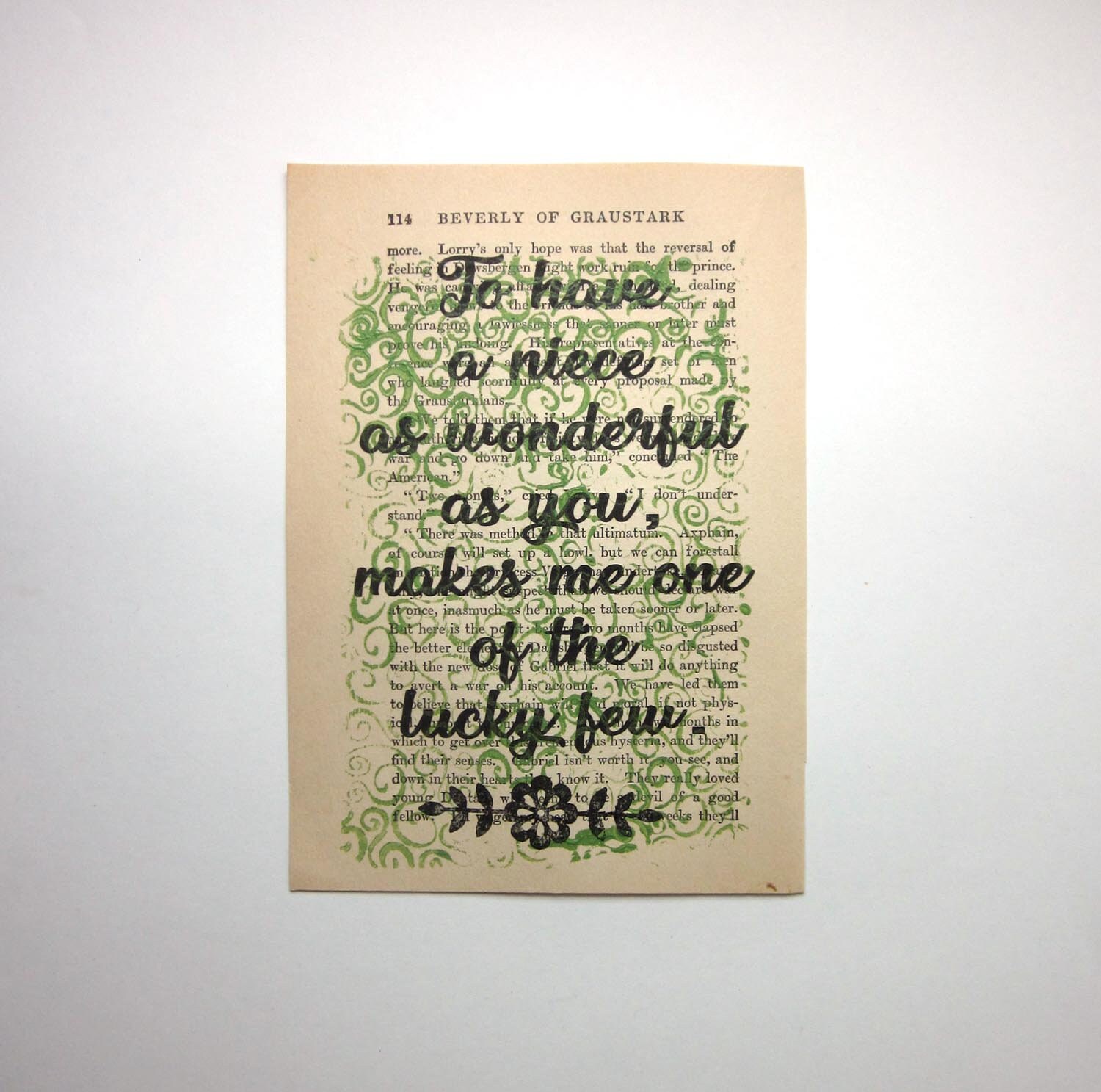 Nicht citaat zeggen gedicht afdrukken op een boek pagina