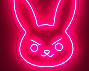D-VA Bunny Neon Sign For Wall Decor | Neon Signs Custom | Anime Neon Sign | Neon Signs Gaming | Neon Light | Custom Neon | Led Sign
