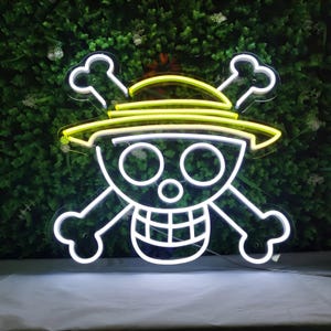 Neonreclame schedel anime voor wanddecoratie | Anime-neonreclame | Aangepaste neonreclame | Neonreclame gaming | Ledbord | Neonreclame van acryl | Neonlicht