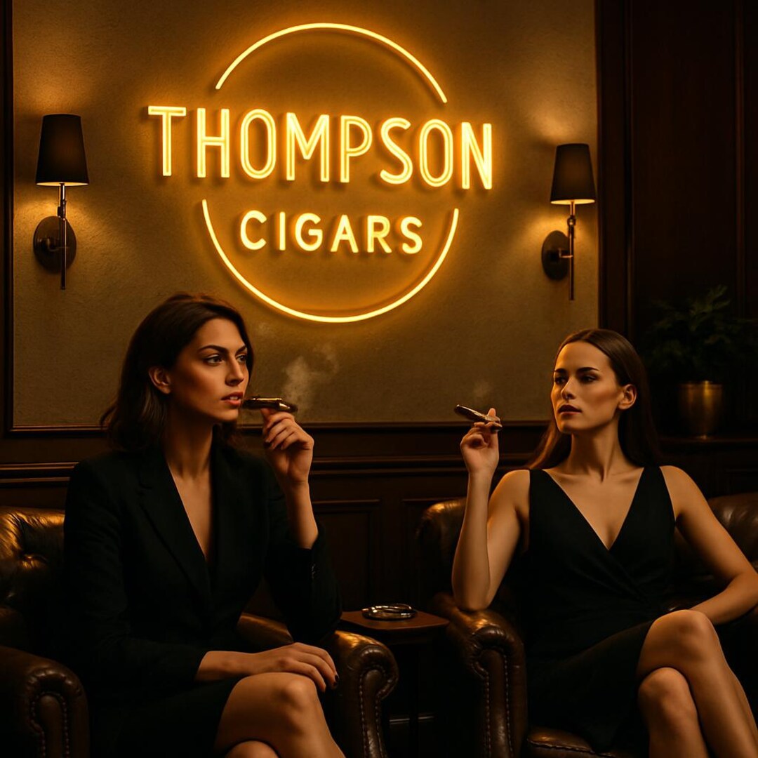 Custom Cigars Shop Name Neon Sign | Personalized Bar and Lounge Name ...
