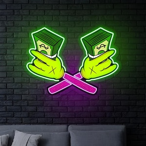 UV Printed Snowman Neon Sign For Wall Decor | Neon Light | Custom Neon Sign | Led Neon Sign | Neon Light Sign | Dollar Neon Sign | Wall Art