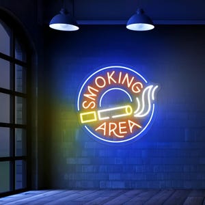 Insegna al neon a LED "Smoke Space" per decorazioni murali / Insegna al neon a LED "Smoke Space" / Insegna al neon per bar / Insegna al neon personalizzata / Insegna al neon in acrilico / Insegne a LED / Arte murale