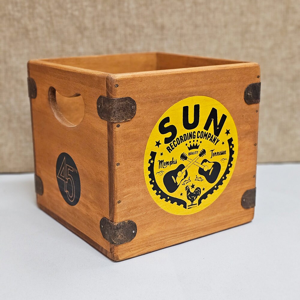 7 Inch Vinyl Record Storage Box Handmade Solid Wood Crate in Fabulous ...
