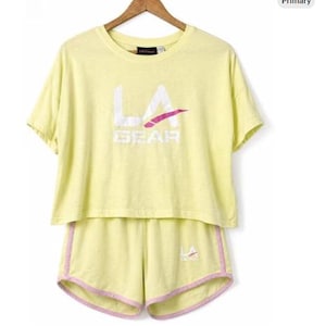 VINTAGE LA Gear shorts och crop top 80-talslook barbiecore 1980 retro sport