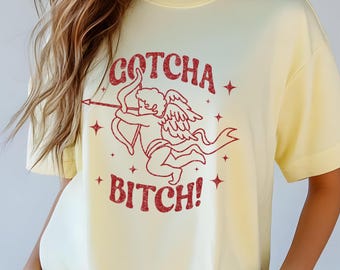 Funny Valentines Day Tshirt: Sassy Cupid Arrow Shirt, Retro Valentines Day Tee, Valentines Day Gift, Trendy Top For Valentines Day