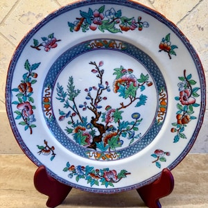 Vintage Minton Indian Tree Plate with Floral Patterns