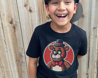 Five Nights at Freddy's Tee, vintage Halloween-tekenfilmshirt voor kinderen, Five Nights at Freddy's Halloween-T-shirt, Trick or Treat-shirt