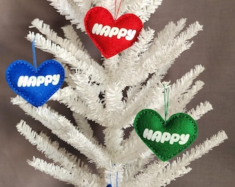 HAPPY by Jin of BTS Heart Ornament