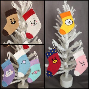NOUVEAUX STYLES 2024 ! - Porte-cartes cadeau BT21 pour bas/ornements - Seul ou lot de 7