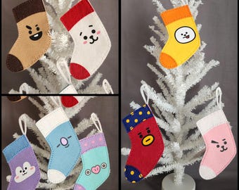 NEW 2024 STYLES! - BT21 Stocking/Ornament Gift Card Holder - Single or set of 7