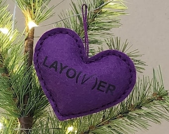 Layover by V Heart Ornament