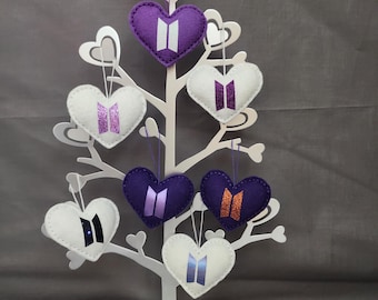 BTS/ARMY Logo Heart Ornament