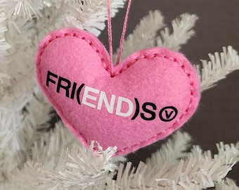 Fri(end)s by V Heart Ornament