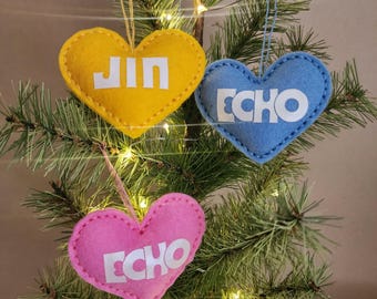 Echo by Jin of BTS Heart Ornament