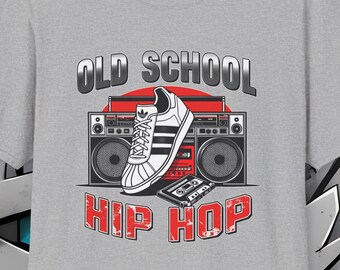 Old School Hip Hop T-Shirt, Boombox, Kicks & Cassette