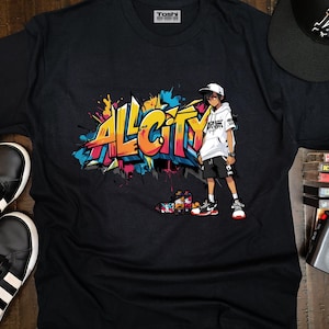 Old School Boombox & Kicks Tee Unisex Adult T-shirt Hip Hop Music