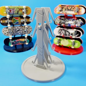 Display Stand Rack for Tech Deck Fingerboards Skateboards / 3D Printed / Holds 8 Decks / Holder Mount Tray / Free Shipping!