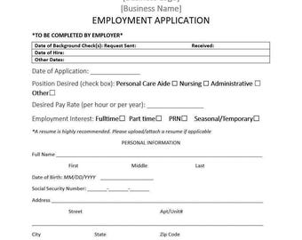 Home Care Template Printable Form Caregiver Application Interview ...