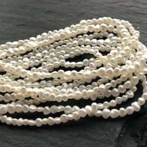 South Sea White Cream Saltwater Keshi Pearls - 2mm - Choose Your Quantity