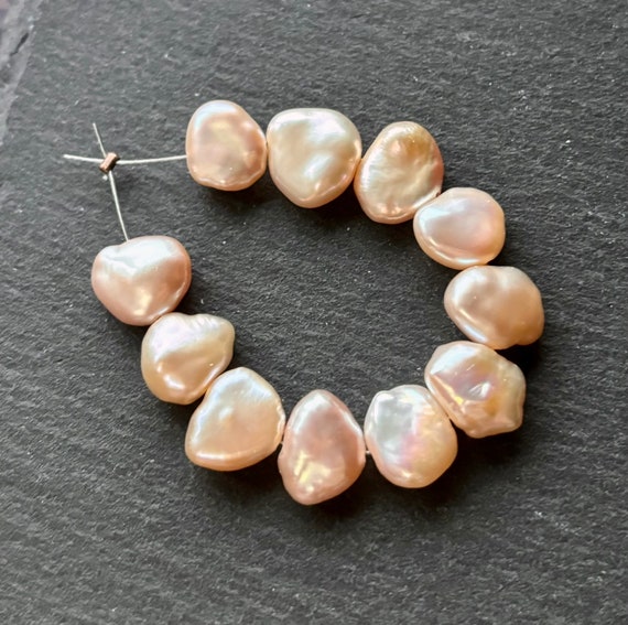 Lot De 12 Perles De Culture D'eau Douce Roses - Diamètre 4mm, Sur Brin, Neuf Sans Emballage