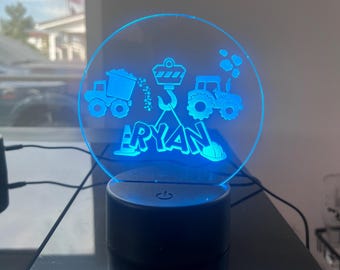 Custom Table Top Lighted Acrylic Signs and Child Night Light