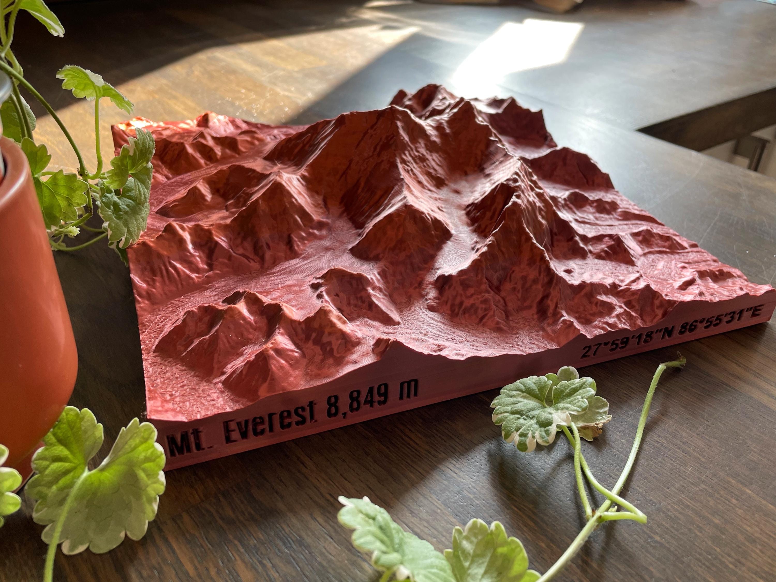 Mount Everest 3D Printed Topographic Model | Stunning Terrain
