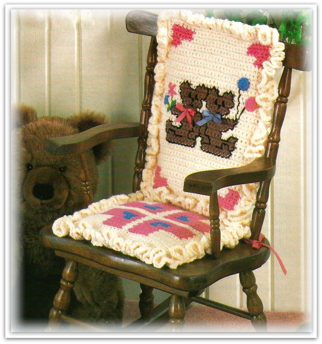 Teddy Bear Chair Cushions Crochet Pattern English CRBC2708 Etsy