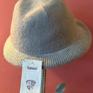 Vintage Hansen Knit Hat NWOT Vintage HANSEN Wool Knit Fedora Beanie Hat Cap THICK NWT | eBay main image 3