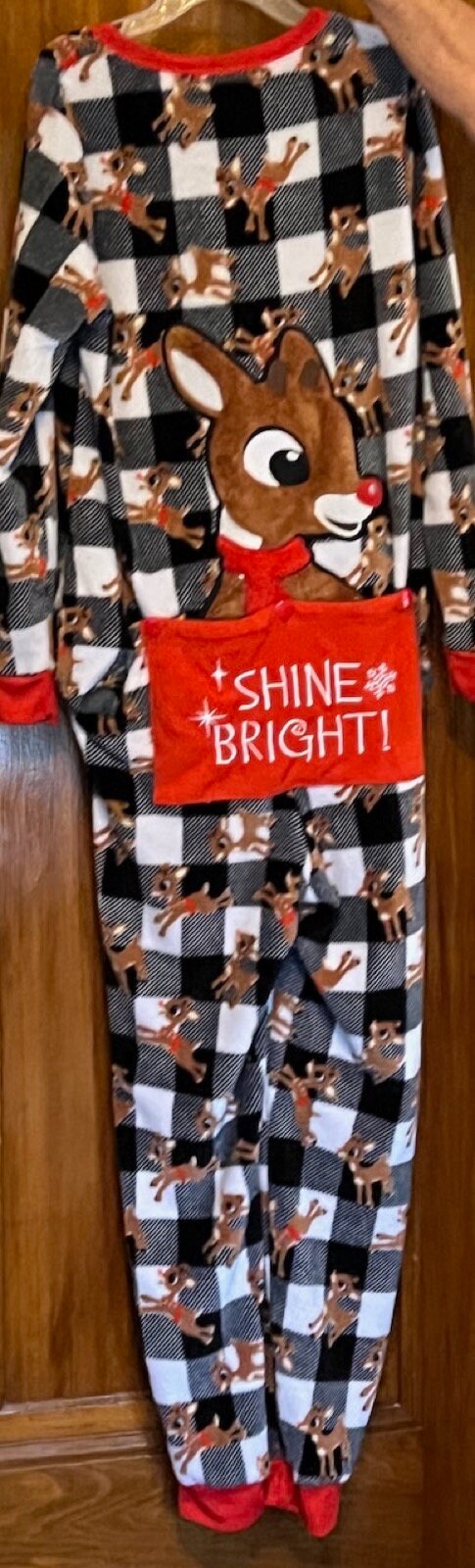 CHRISTMAS JUMPSUIT PAJAMA Furry Featuring Rudolph the Red - Etsy