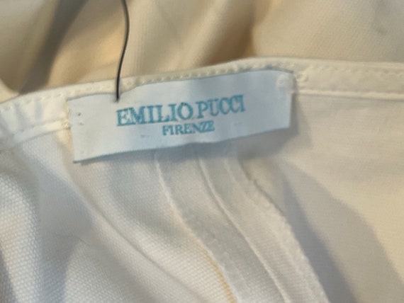 EMILIO PUCCI ITALY white capri pants vintage Fire… - image 3