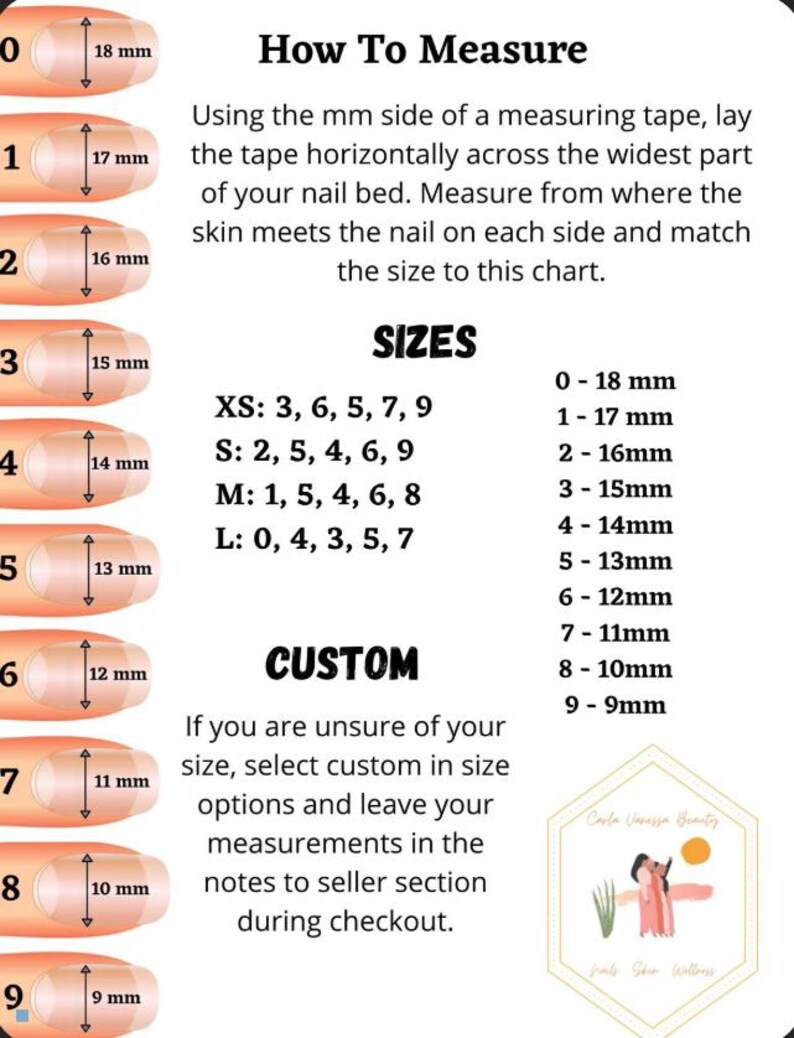 Finger Nail Sizer Ruler Rainbow Leopard & Zebra Press on Nails - Lisa Frank Inspired - Etsy