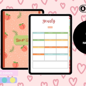 Digital Planner, Ipad Planner, Yearly, Monthly, Weekly, Habit Tracker, Goodnotes Calendar