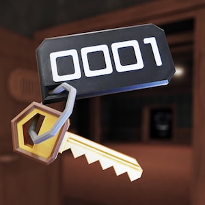 Room Key Set - Roblox Doors Inspired - Pretend play