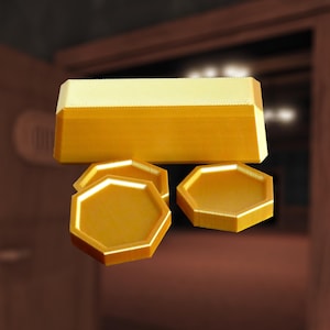 Gold Coins and Bar - Roblox Doors Inspired - Pretend Play