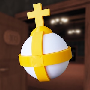 Holy Hand Grenade with Stand - Roblox Doors Inspired for Pretend Play