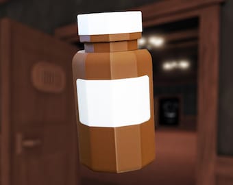 Vitamins Bottle - Roblox Doors Inspired for Pretend Play