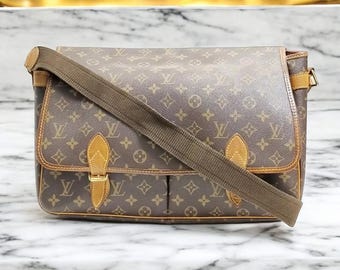 Authentic Vintage Louis Vuitton Gibeciere GM Monogram Shoulder Bag - Luxury Designer Fashion Accessoryz