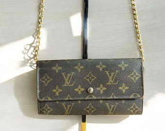 Authentic Louis Vuitton Monogram Portefeuille Sarah M61734 Long