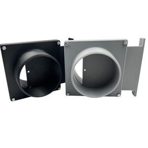 Blastgate DN110 Magnetisch | Bausatz Absperrschieber Absauganlage Werkstatt | Direktanschluss HT-Rohr | 3D Druck PLA Späneabsaugung