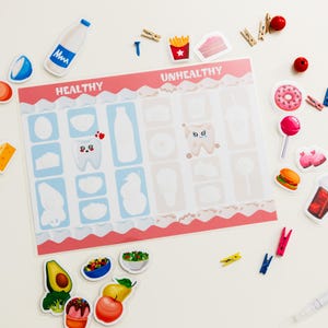 Healthy Teeth Game: Food Sorting Activity (Digital Download)