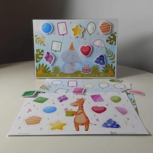 Montessori Toddler and Preschool Activity Book Page - Ballons: Develop Fine Motor Skills with Shape Matching Color and Preschool Printables
