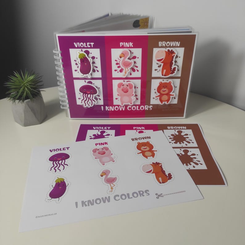 Color Learning Printable Sheets for Kids - Red Yellow Pink Orange Blue ...