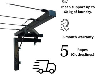 折りたたみ式壁掛け物干しラック
