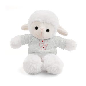 Adorable Stuffed Animal with Love Tee, Valentine&#39;s Day Gift, Plush Bear, Cuddly Toy, Kids&#39; Birthday Present, Cute Home Décor