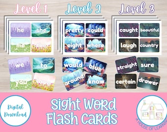 Sight Word Flash Cards | Learn To Read | Flash Cards | Homeschool Curriculum