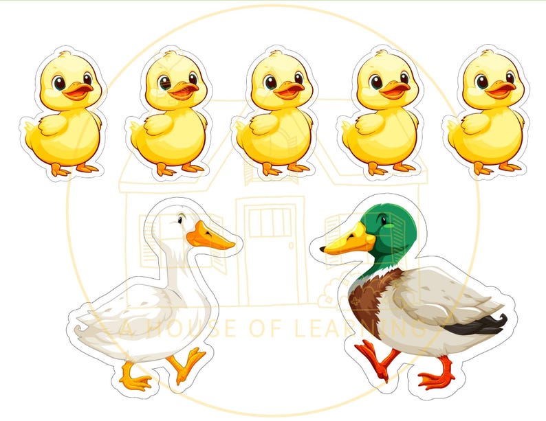 Five Little Ducks | Nursery Rhyme | Learning Game | Busy Book | File ...